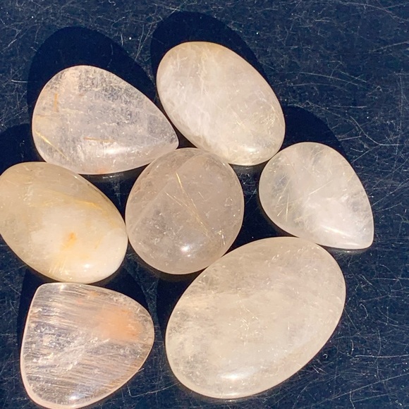 Genuine 402.00 Cts Golden Rutile Quartz Cabochon Lot - Picture 3 of 17